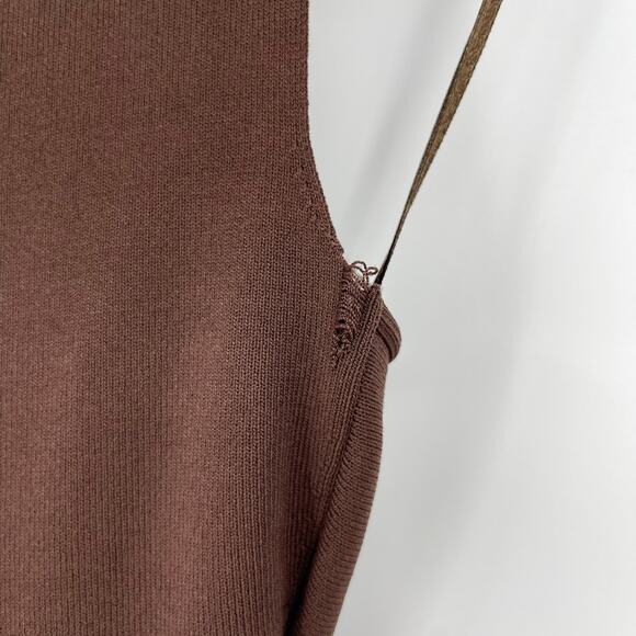 Cult Gaia | Cristos Dress in Java Knit Cut Out Brown Midi XS - Picture 14 of 16